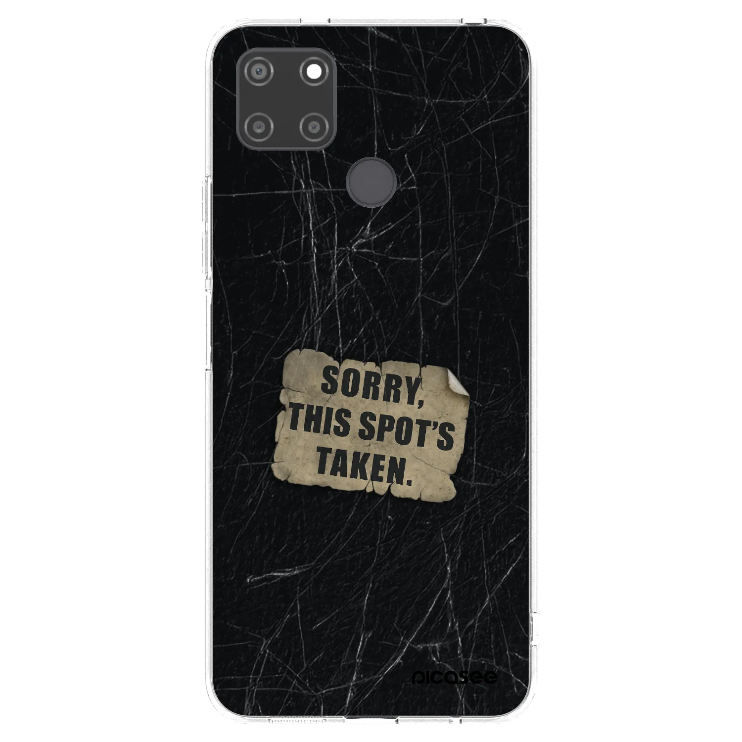 Picasee silikonový průhledný obal pro Realme C21Y - SORRY