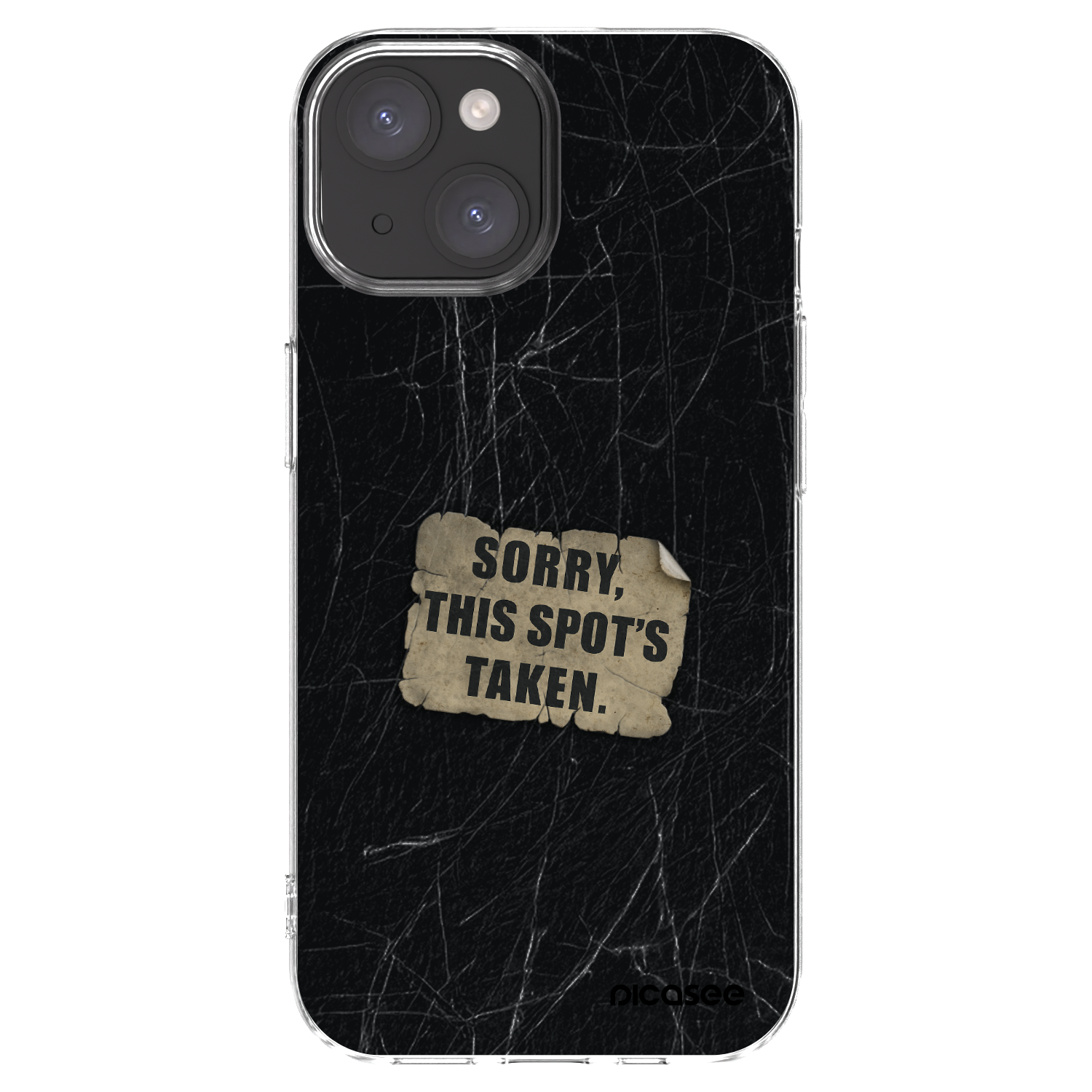 Picasee silikonový průhledný obal pro Apple iPhone 15 - SORRY