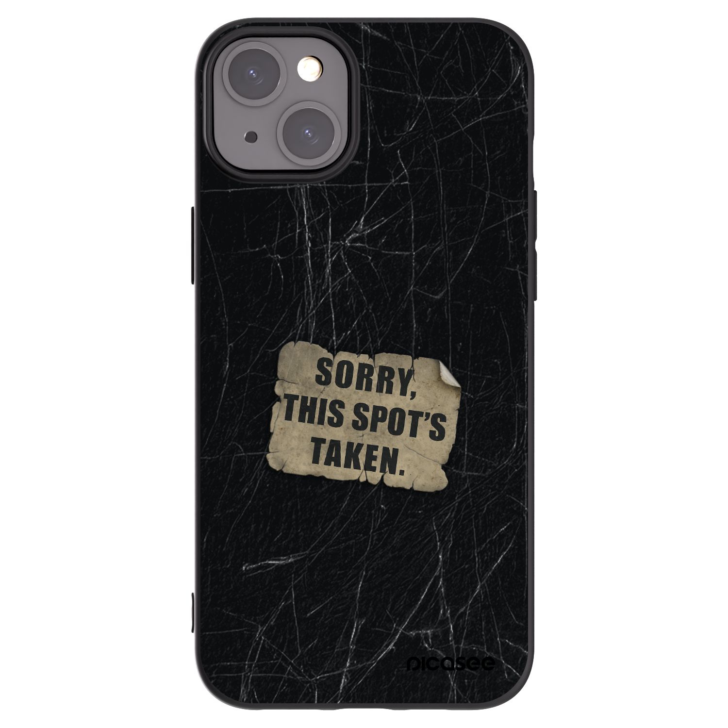 Picasee silikonový černý obal pro Apple iPhone 15 Plus - SORRY