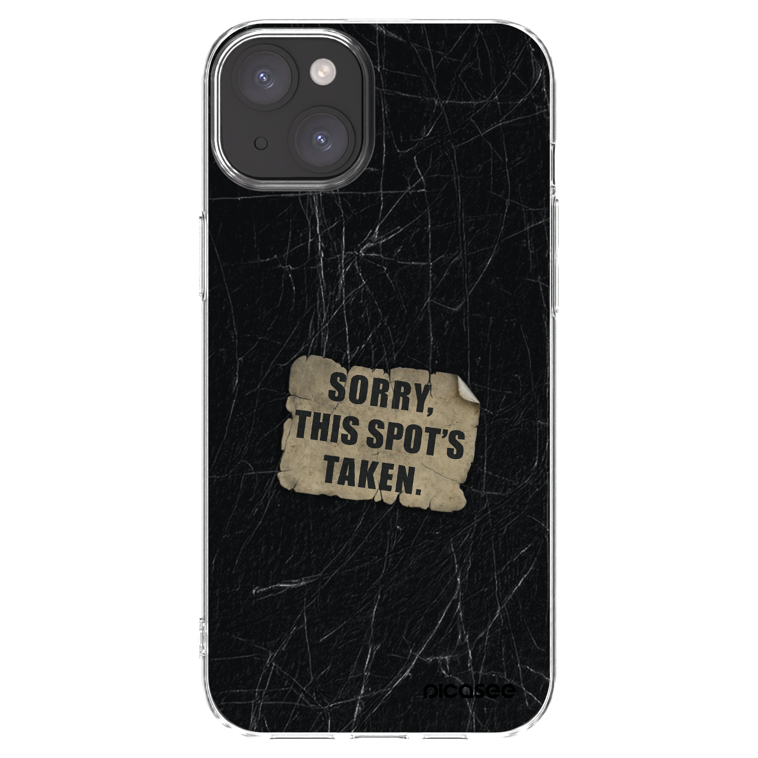 Picasee silikonový průhledný obal pro Apple iPhone 15 Plus - SORRY