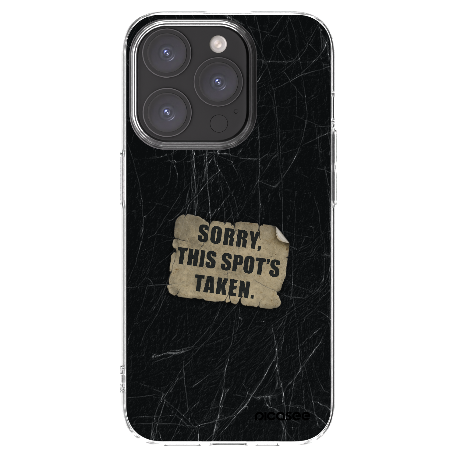 Picasee silikonový průhledný obal pro Apple iPhone 15 Pro - SORRY