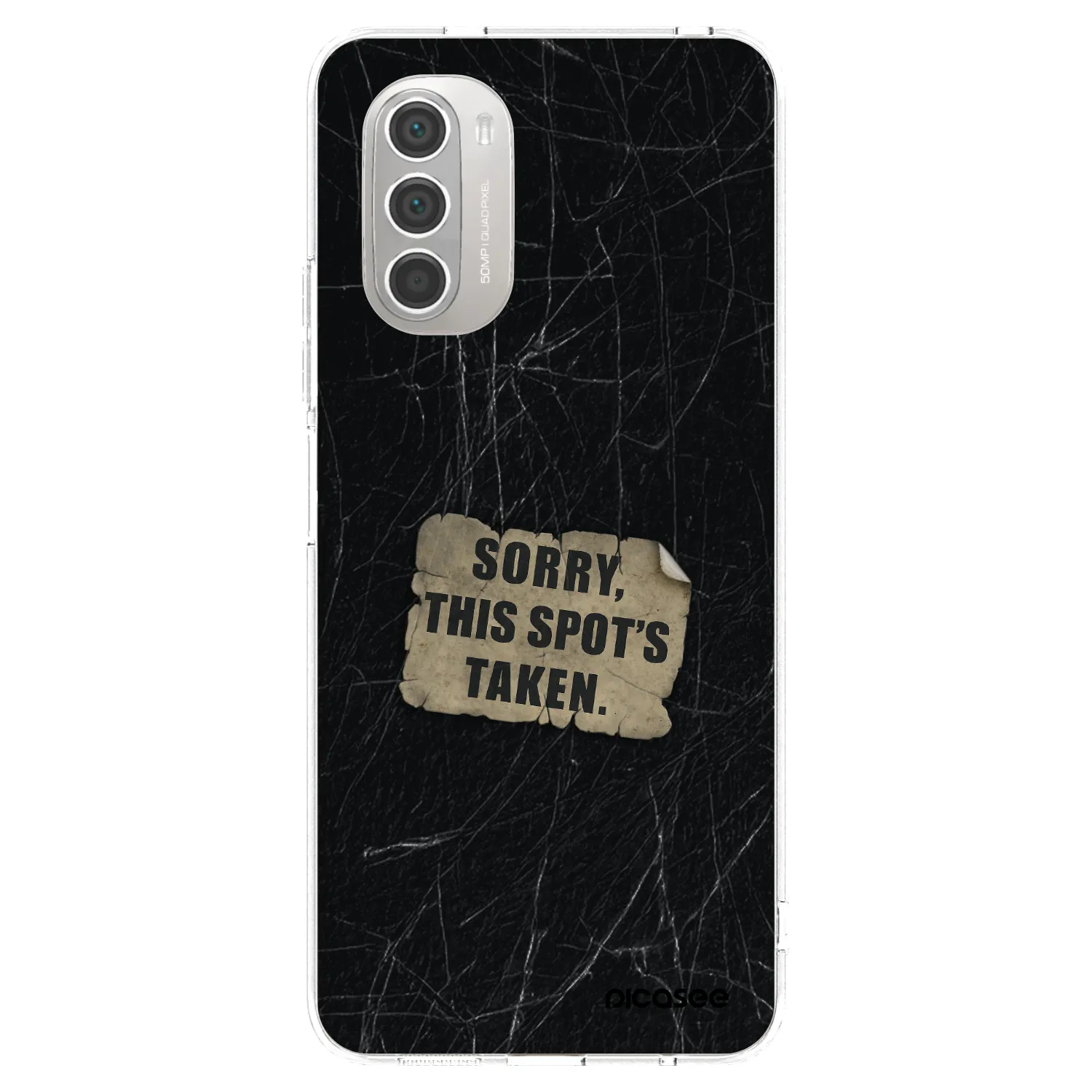 Picasee silikonový průhledný obal pro Motorola Moto G51 - SORRY