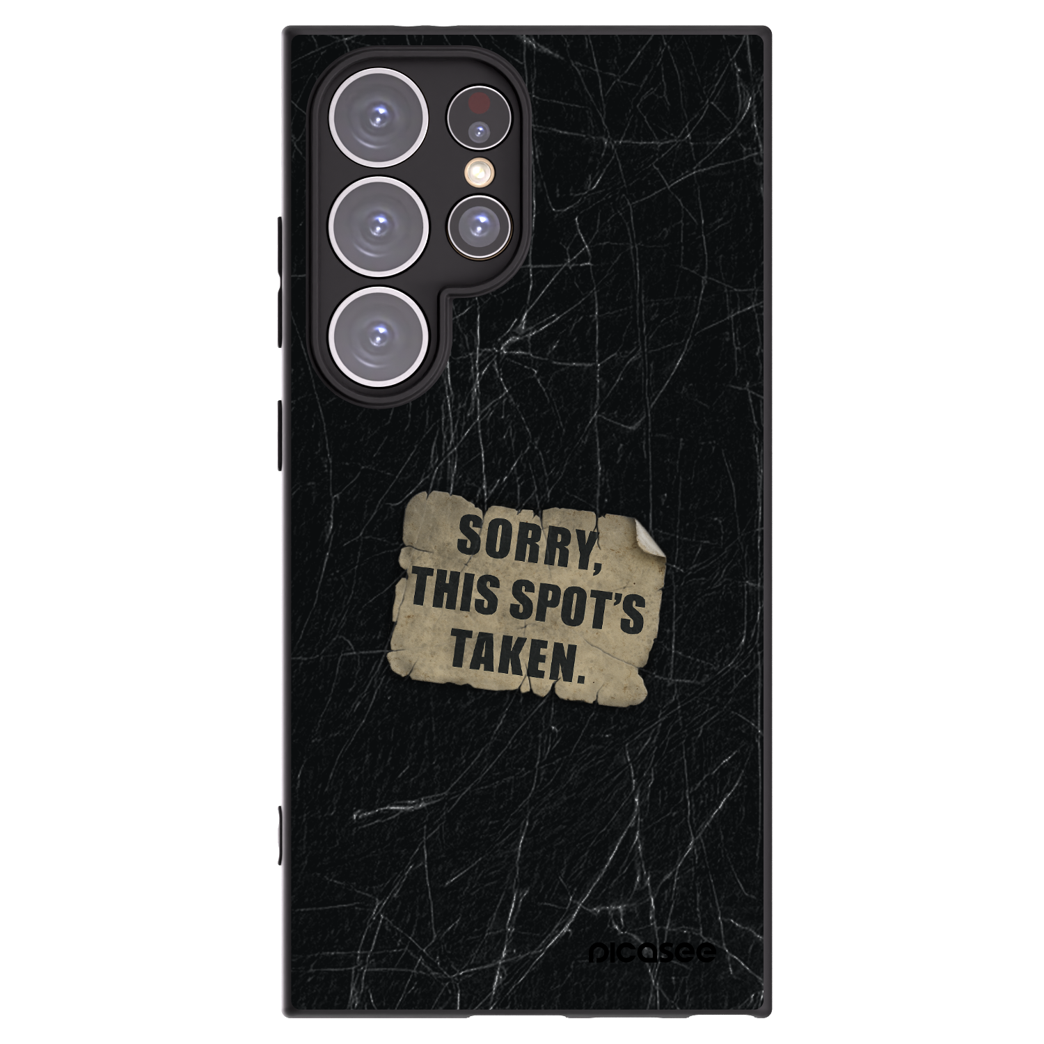 Picasee silikonový černý obal pro Samsung Galaxy S24 Ultra S928B 5G - SORRY