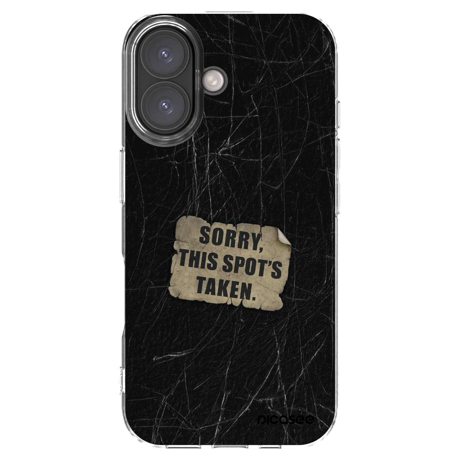 Picasee silikonový průhledný obal pro Apple iPhone 16 - SORRY