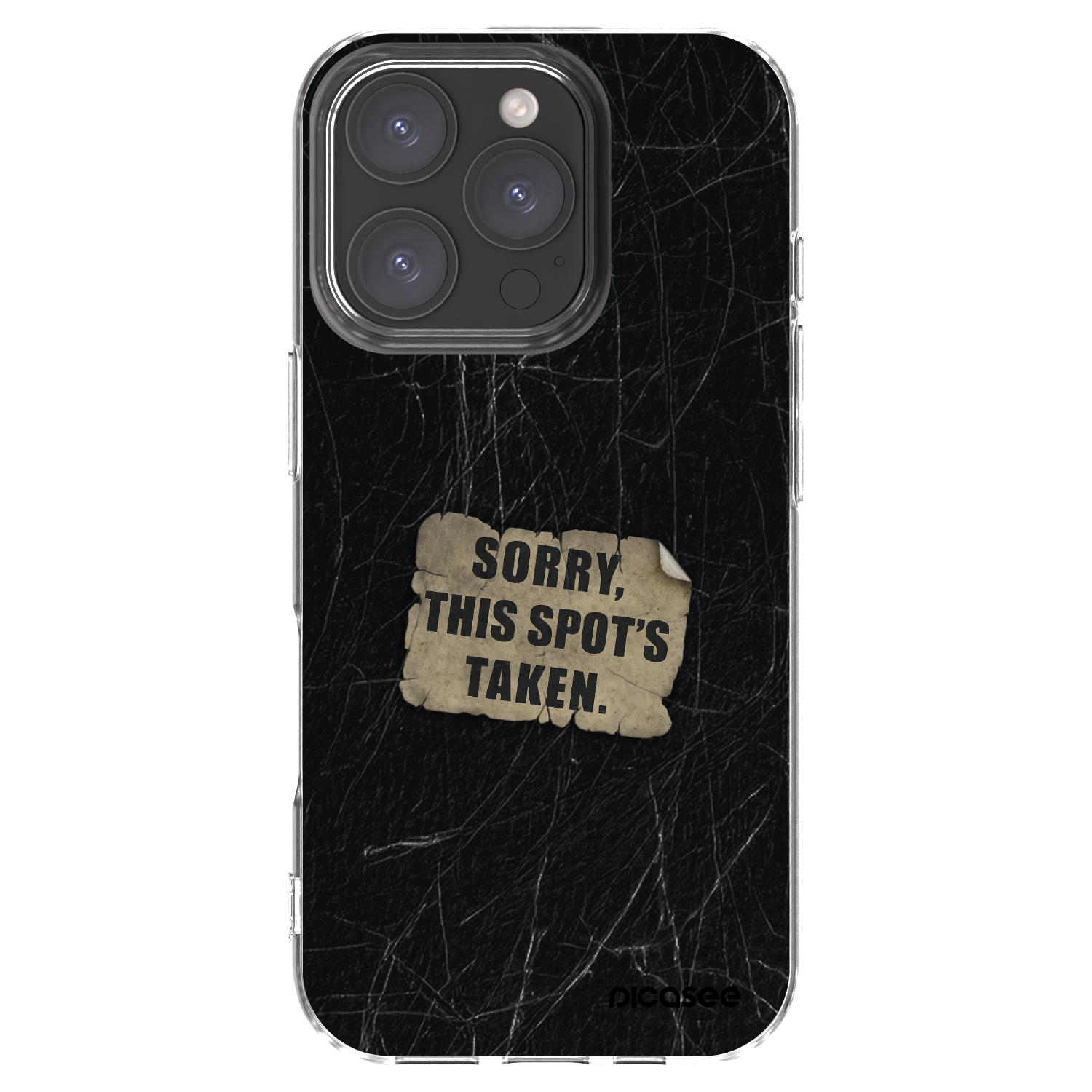Picasee silikonový průhledný obal pro Apple iPhone 16 Pro - SORRY