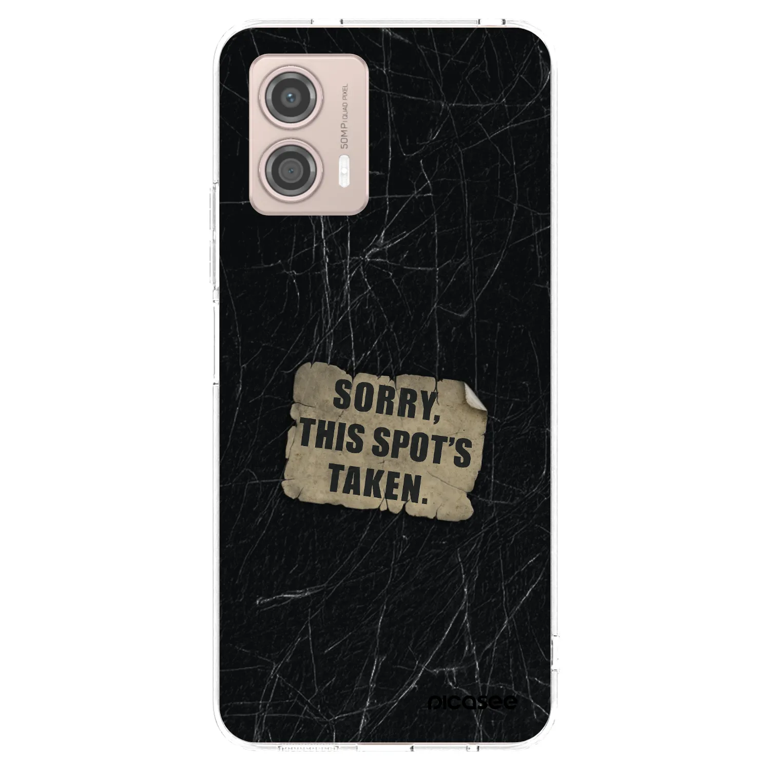Picasee silikonový průhledný obal pro Motorola Moto G53 5G - SORRY
