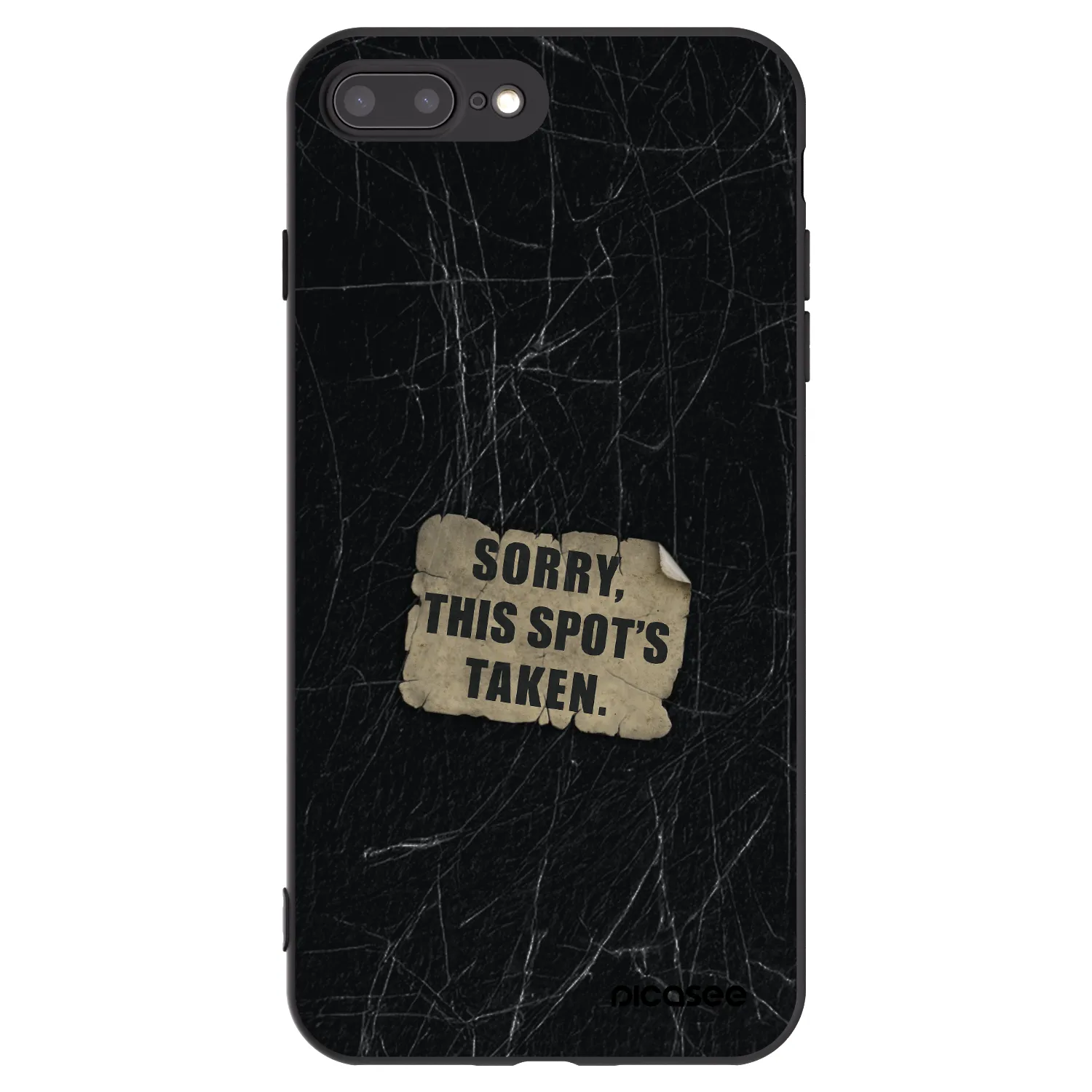 Picasee silikonový černý obal pro Apple iPhone 8 Plus - SORRY