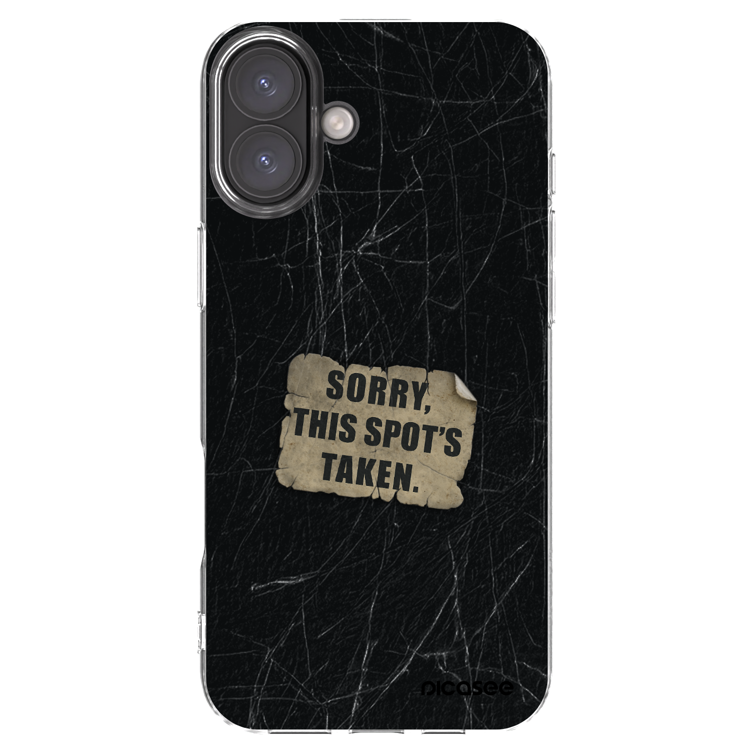 Picasee silikonový průhledný obal pro Apple iPhone 16 Plus - SORRY