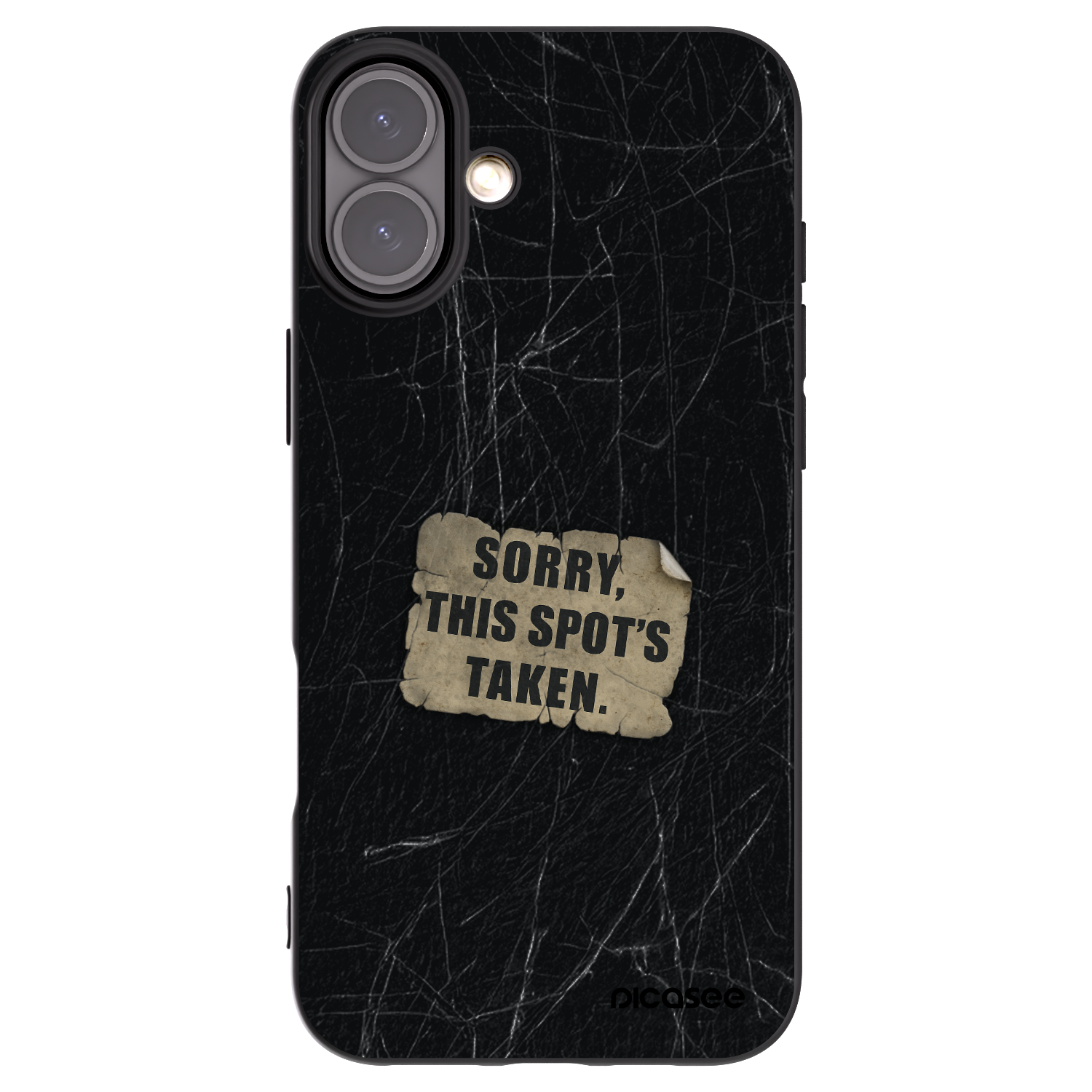 Picasee silikonový černý obal pro Apple iPhone 16 Plus - SORRY