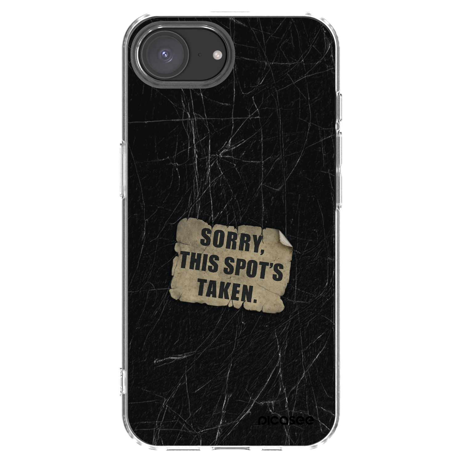 Picasee silikonový průhledný obal pro Apple iPhone 16e - SORRY