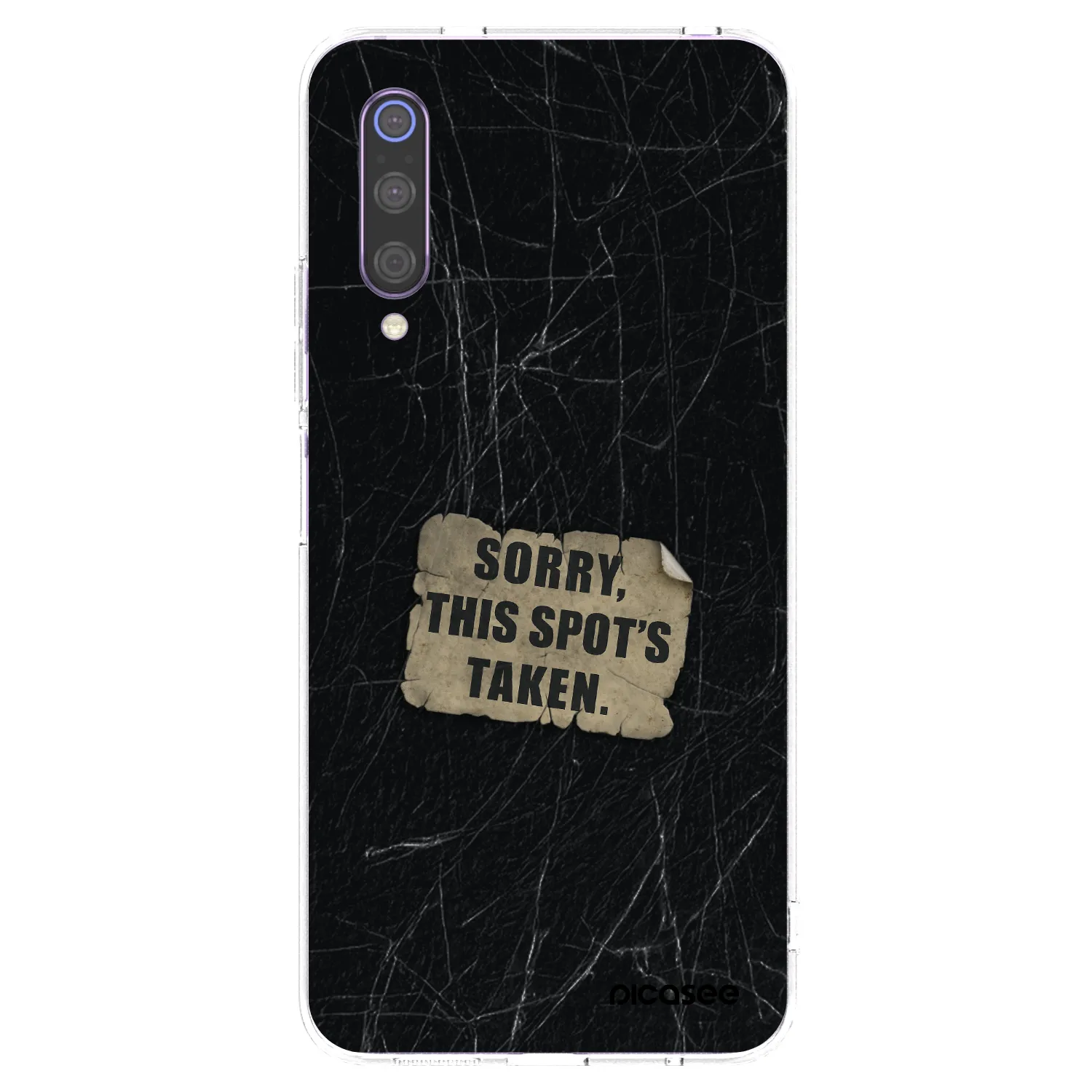 Picasee silikonový průhledný obal pro Xiaomi Mi 9 - SORRY