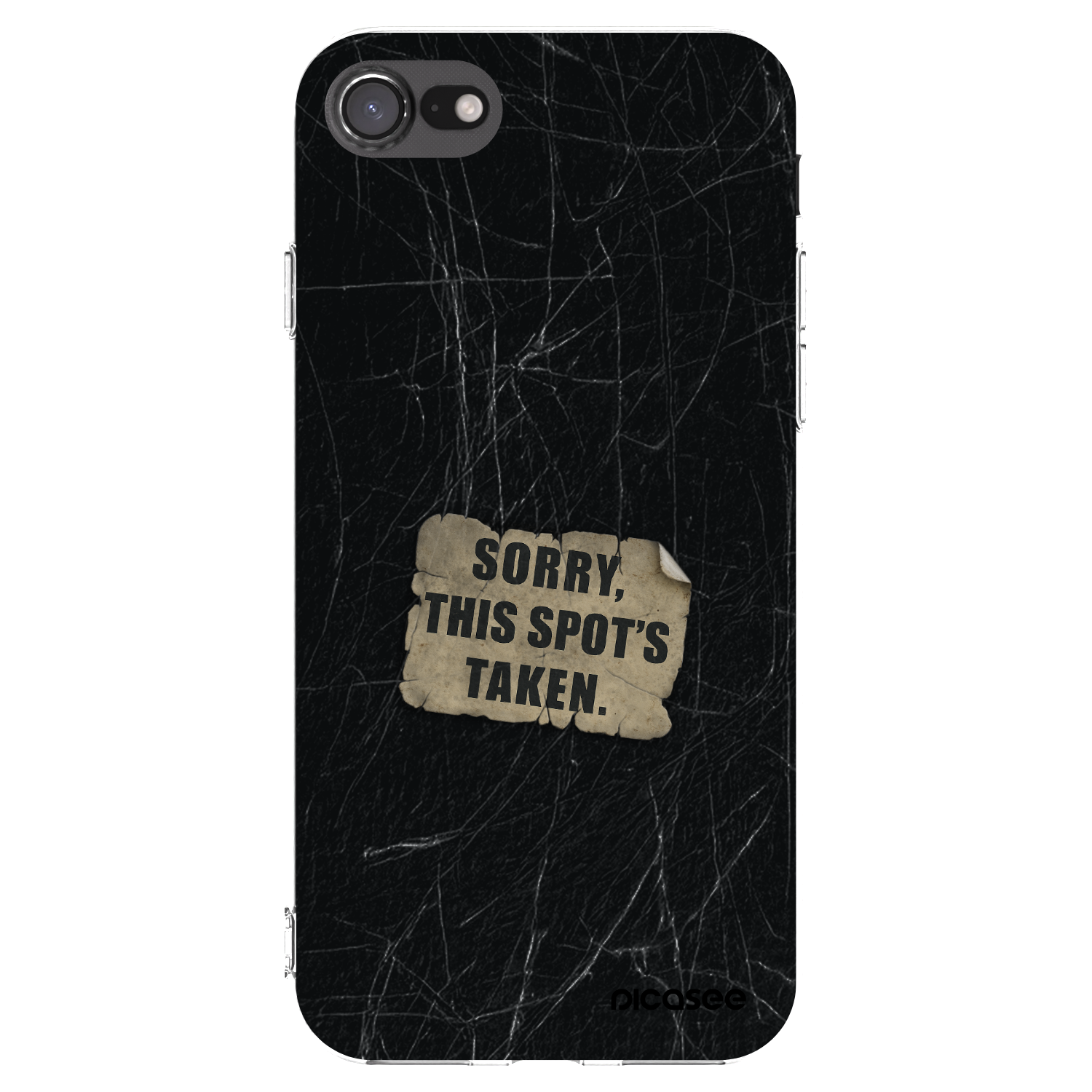 Picasee silikonový průhledný obal pro Apple iPhone 7 - SORRY