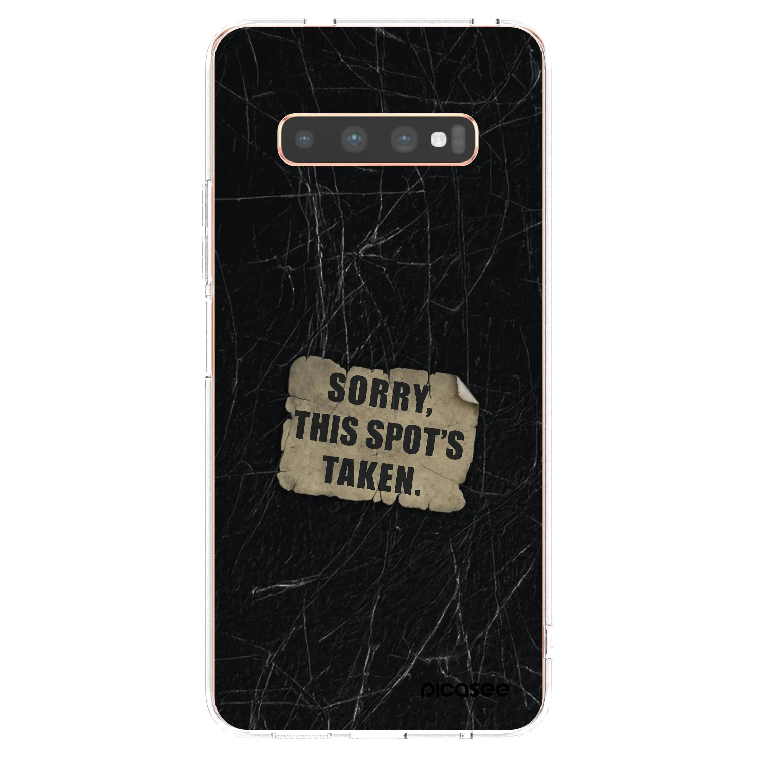 Picasee silikonový průhledný obal pro Samsung Galaxy S10 Plus G975 - SORRY