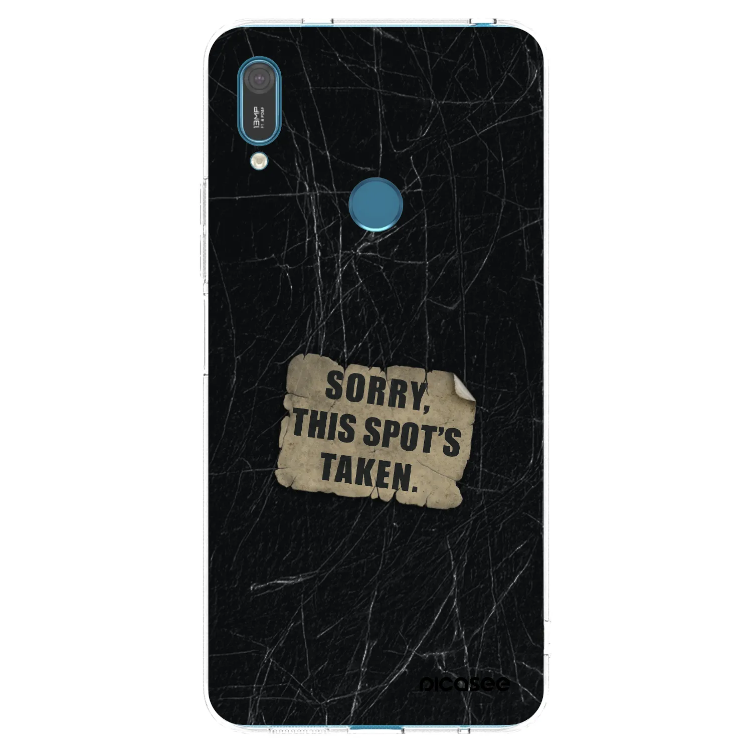 Picasee silikonový průhledný obal pro Huawei Y7 2019 - SORRY