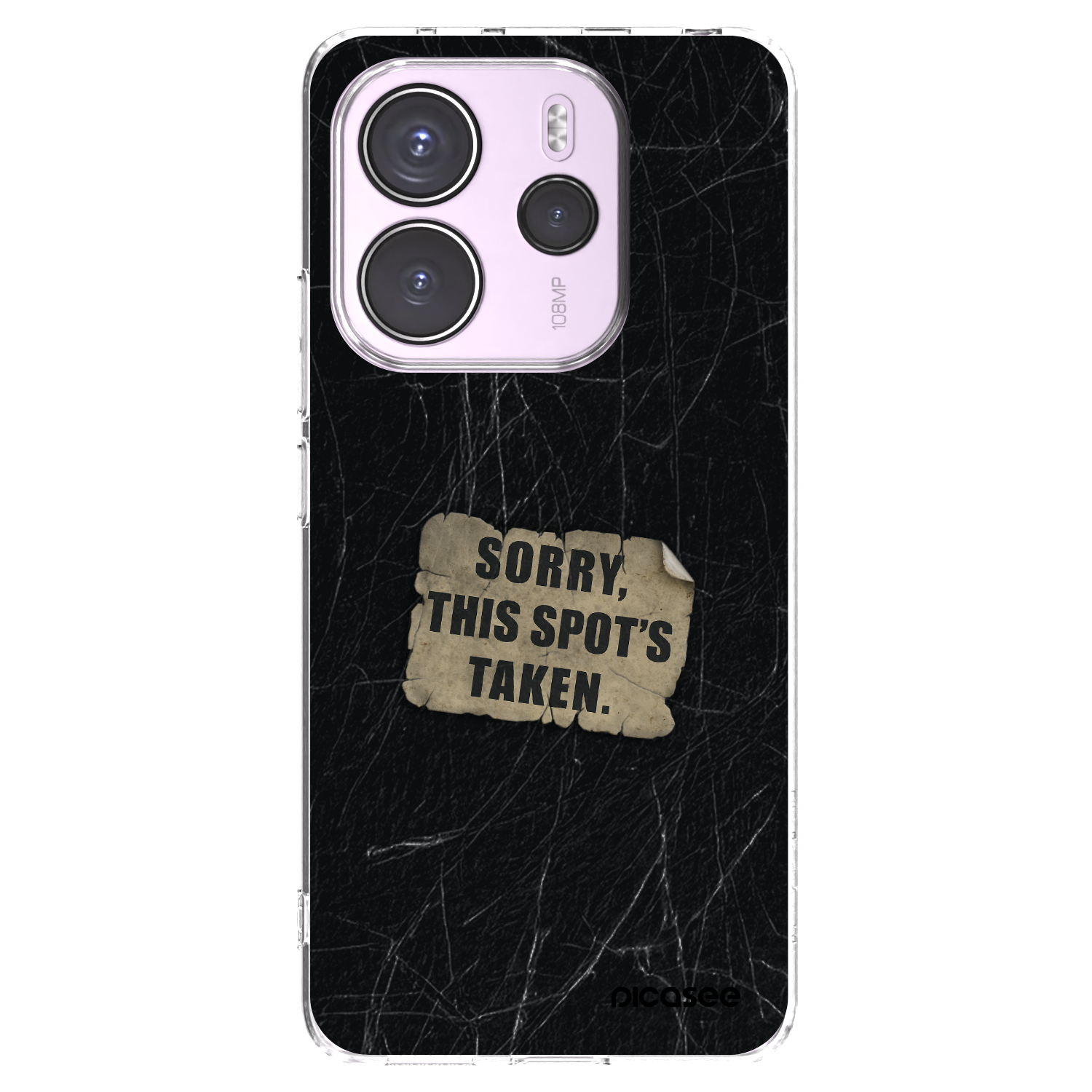 Picasee silikonový průhledný obal pro Xiaomi Redmi Note 14 4G - SORRY