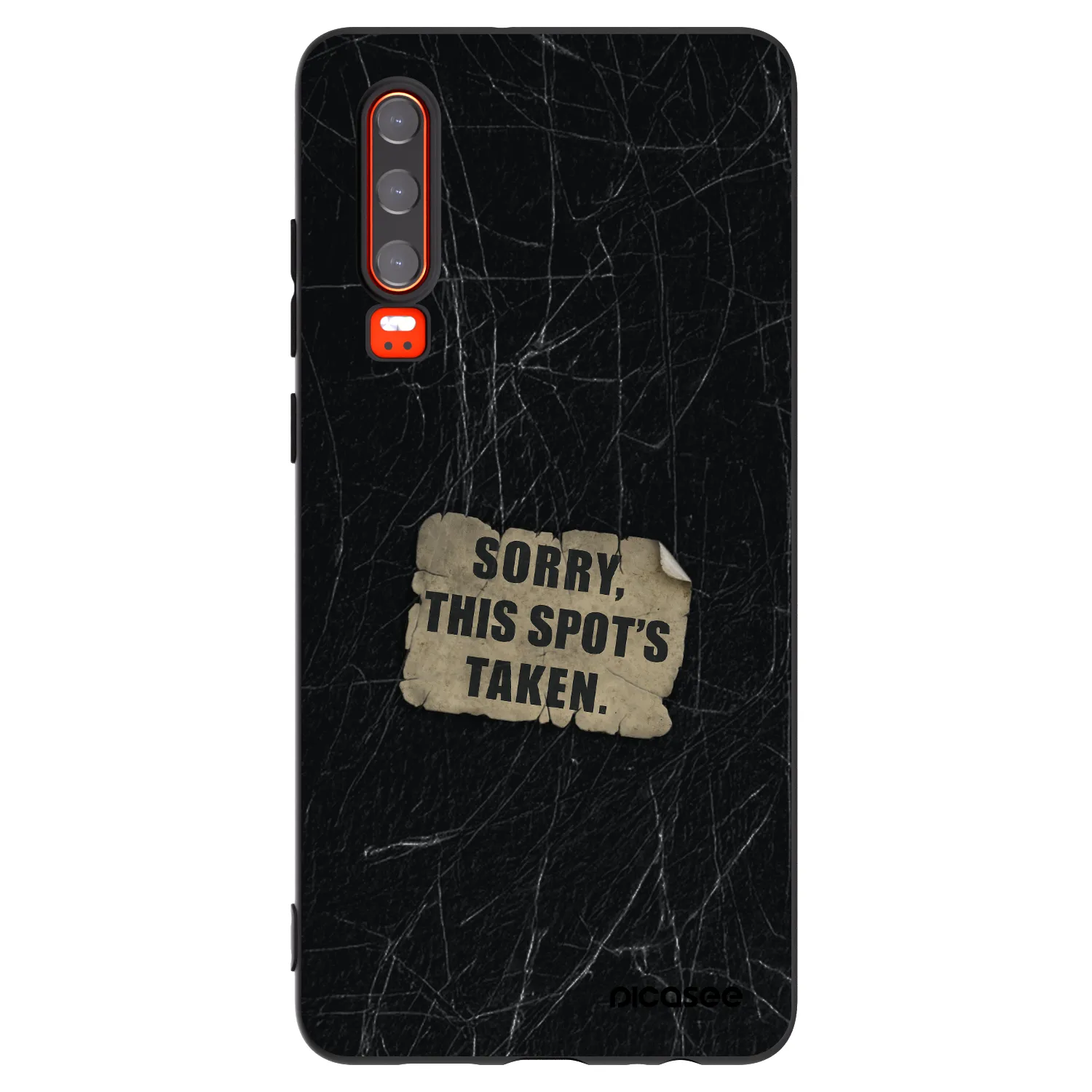 Picasee silikonový černý obal pro Huawei P30 - SORRY