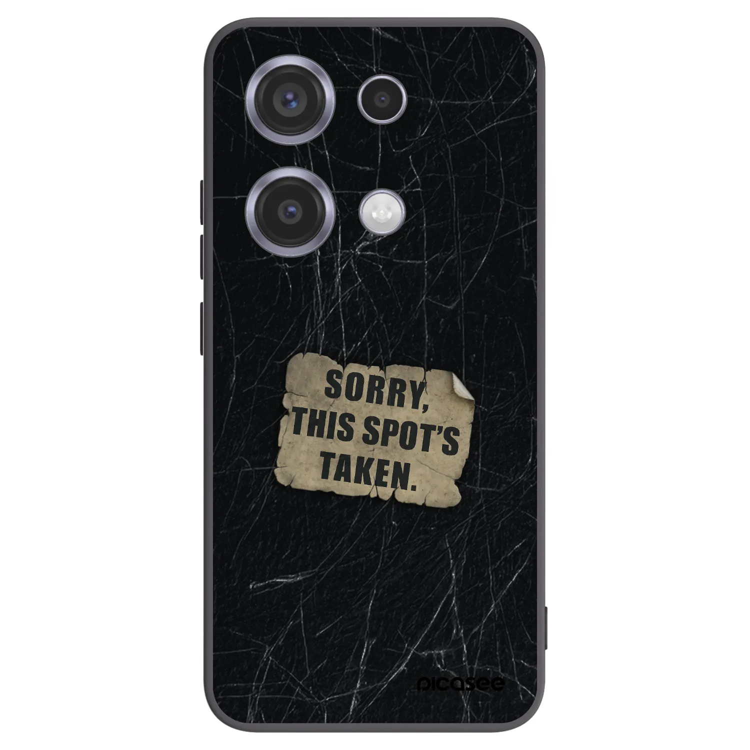 Picasee silikonový černý obal pro Xiaomi Redmi Note 14S - SORRY
