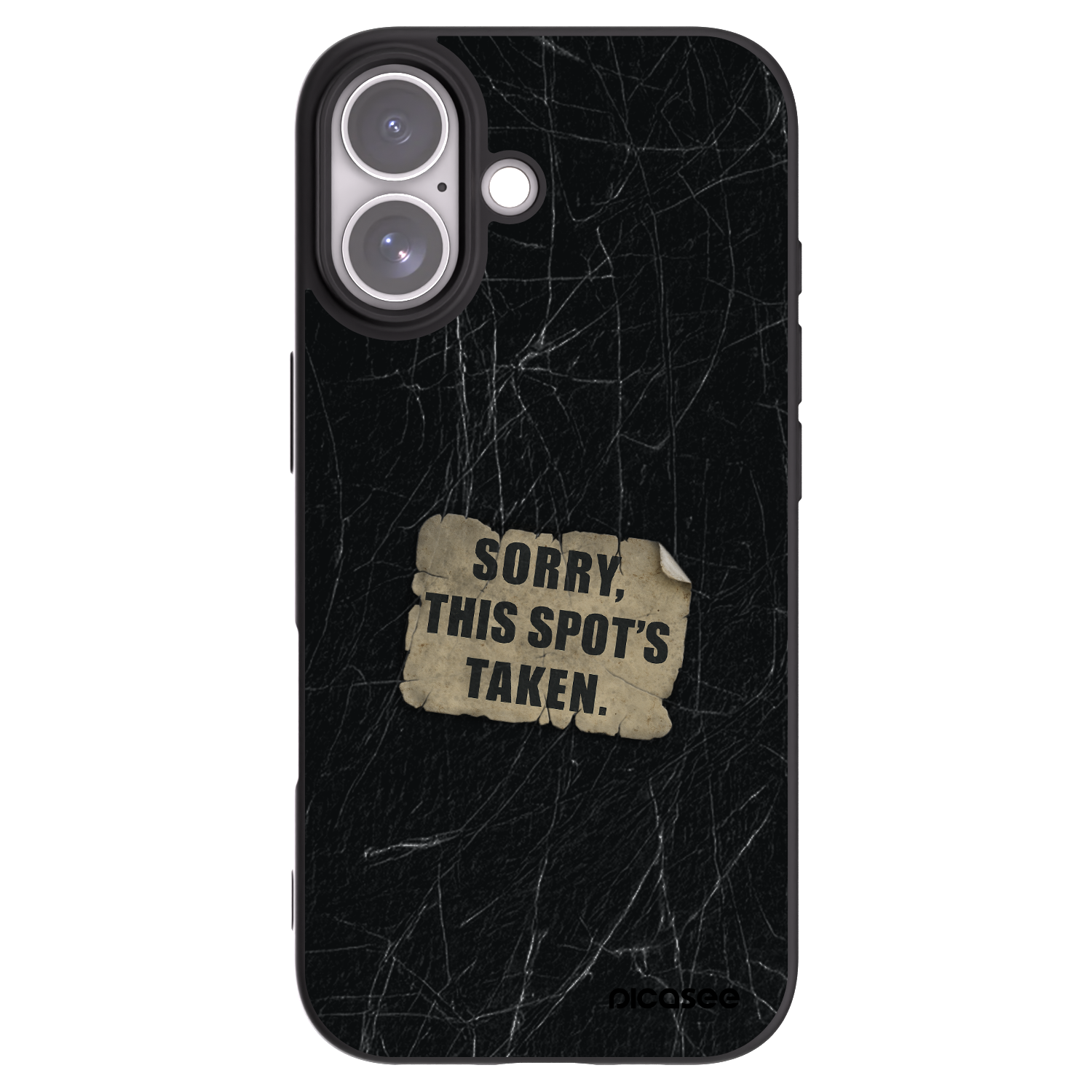 Picasee silikonový černý obal pro Apple iPhone 17 - SORRY