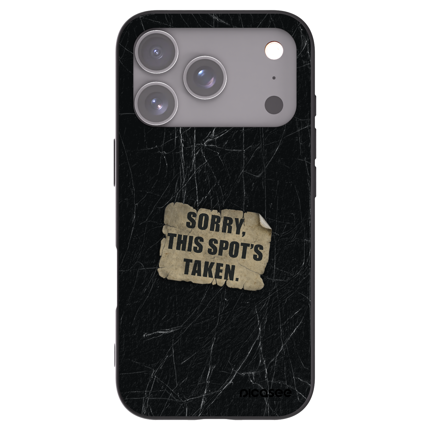 Picasee silikonový černý obal pro Apple iPhone 17 Pro - SORRY
