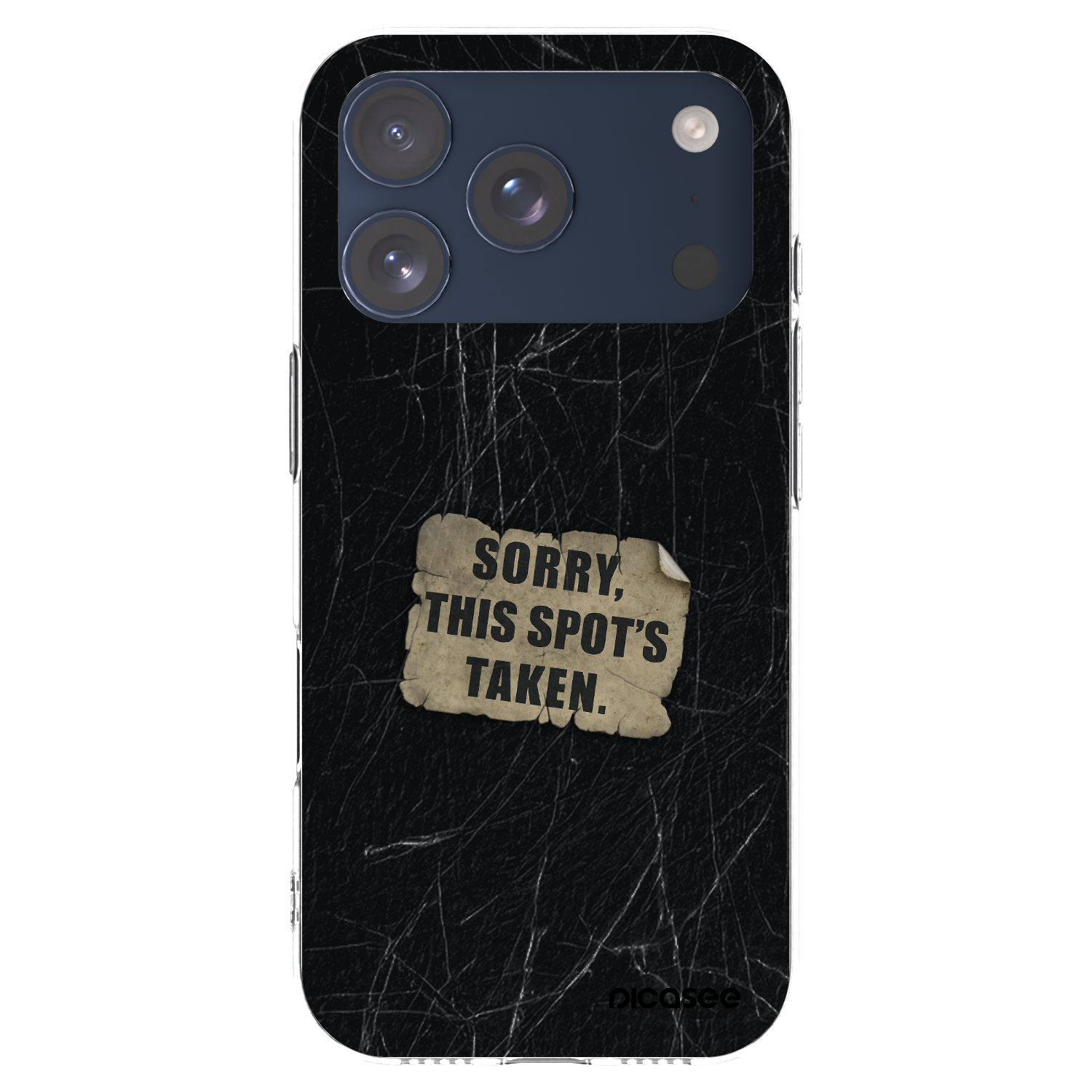 Picasee silikonový průhledný obal pro Apple iPhone 17 Pro - SORRY