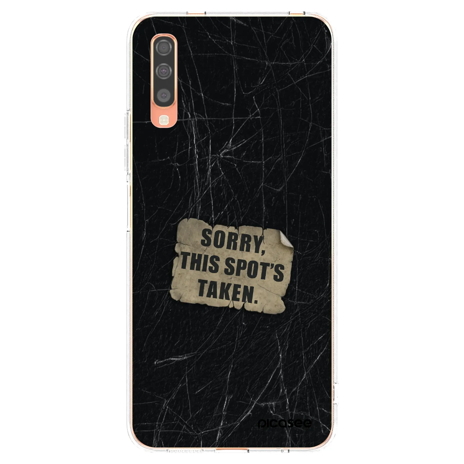Picasee silikonový průhledný obal pro Samsung Galaxy A70 A705F - SORRY