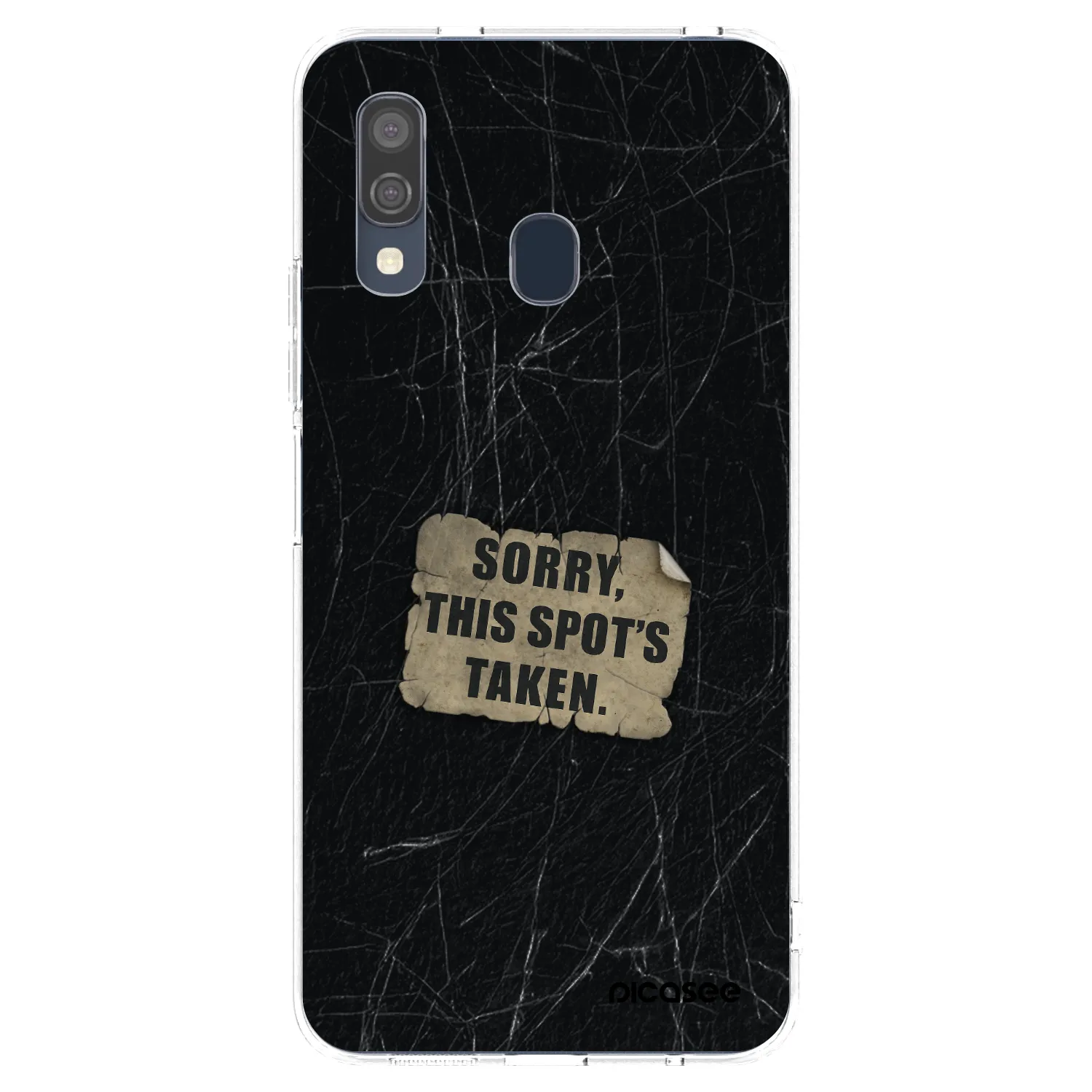 Picasee silikonový průhledný obal pro Samsung Galaxy A40 A405F - SORRY