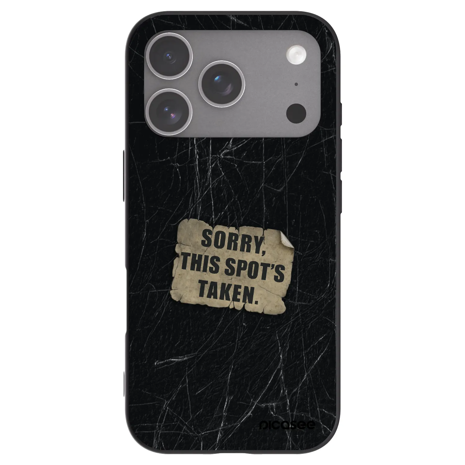 Picasee silikonový černý obal pro Apple iPhone 18 Pro - SORRY
