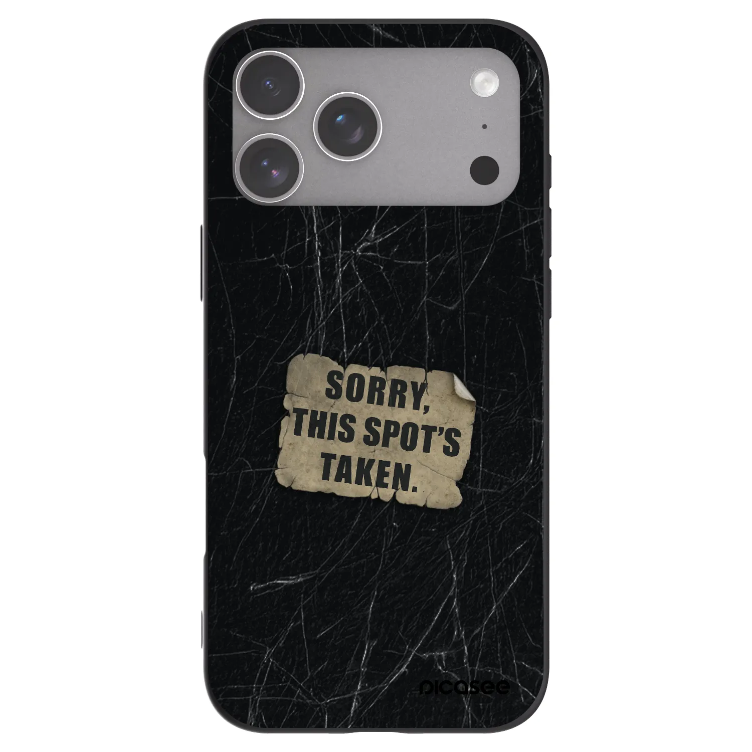 Picasee silikonový černý obal pro Apple iPhone 18 Pro Max - SORRY