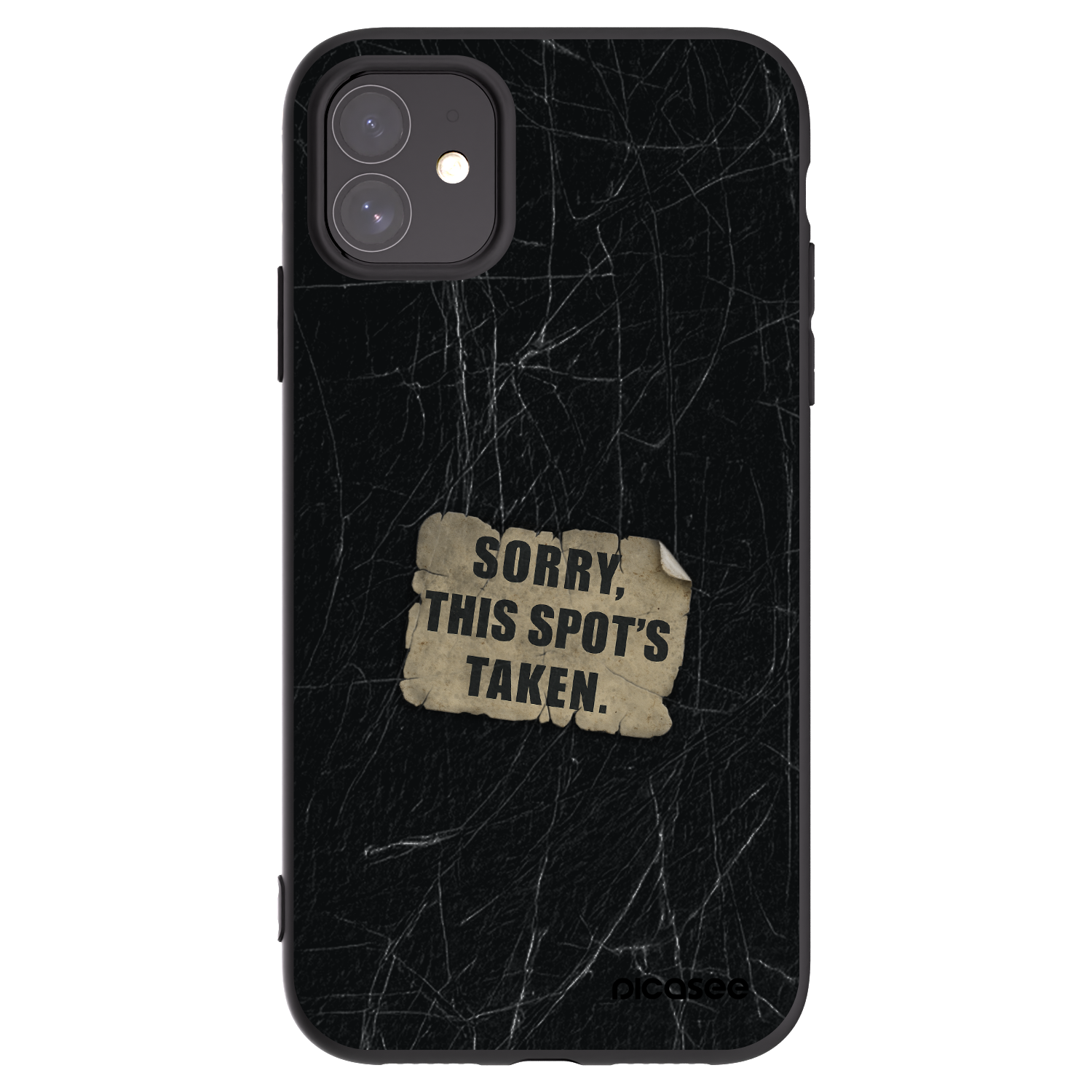 Picasee silikonový černý obal pro Apple iPhone 11 - SORRY