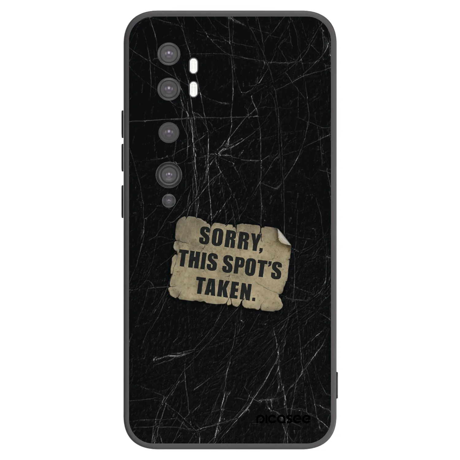 Picasee silikonový černý obal pro Xiaomi Mi Note 10 (Pro) - SORRY