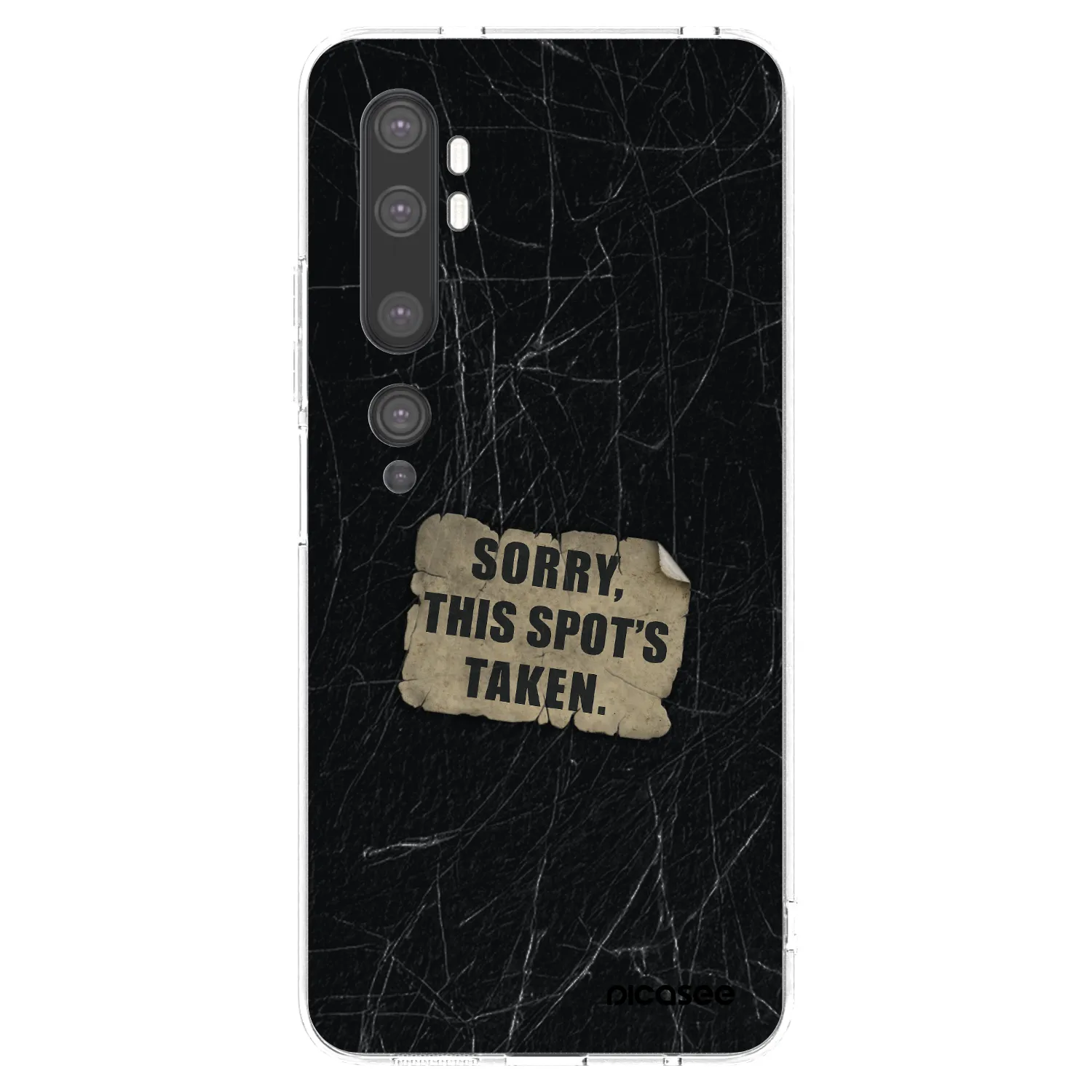 Picasee silikonový průhledný obal pro Xiaomi Mi Note 10 (Pro) - SORRY