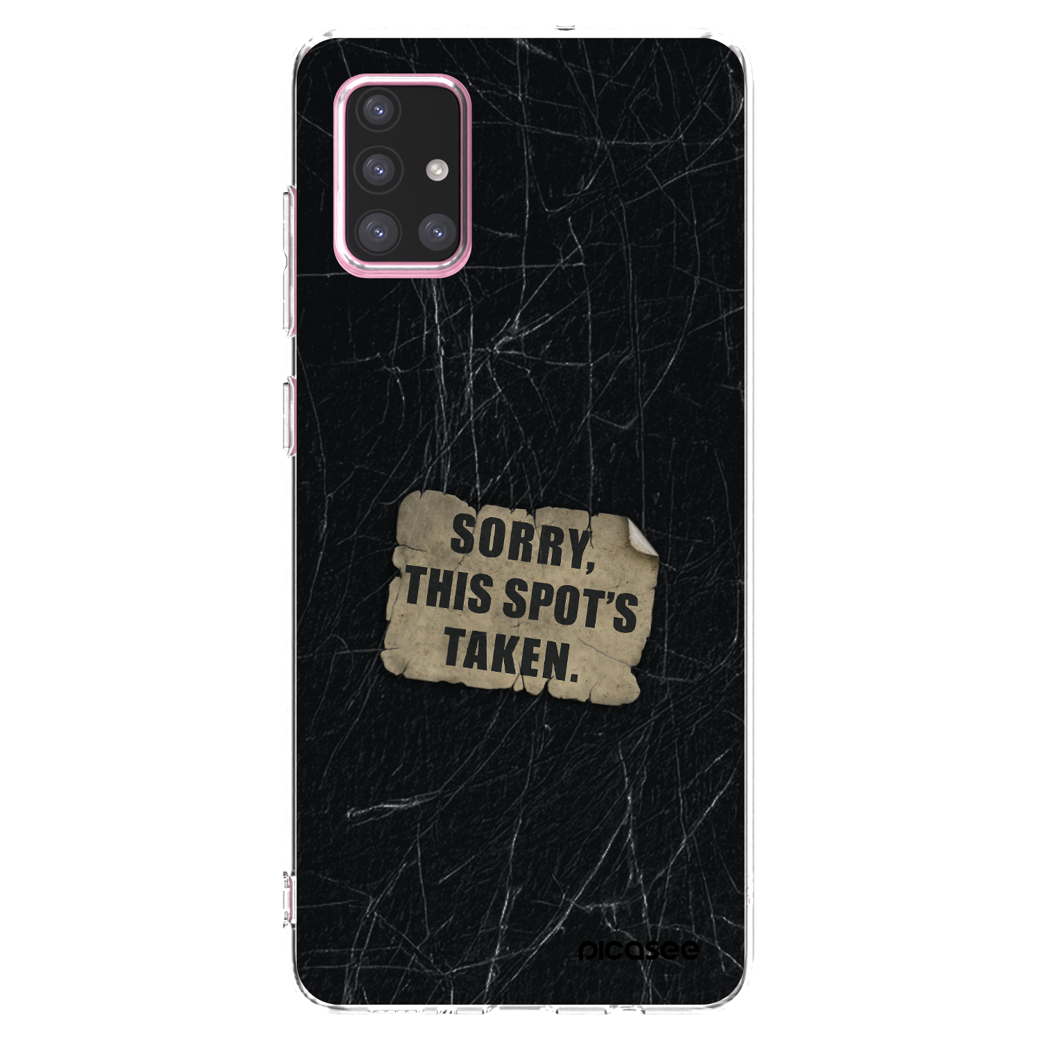 Picasee silikonový průhledný obal pro Samsung Galaxy A71 A715F - SORRY