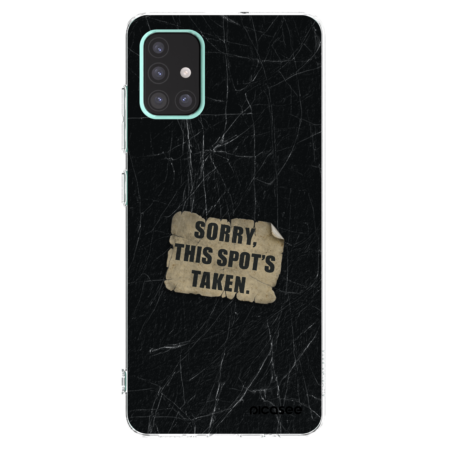 Picasee silikonový průhledný obal pro Samsung Galaxy A51 A515F - SORRY