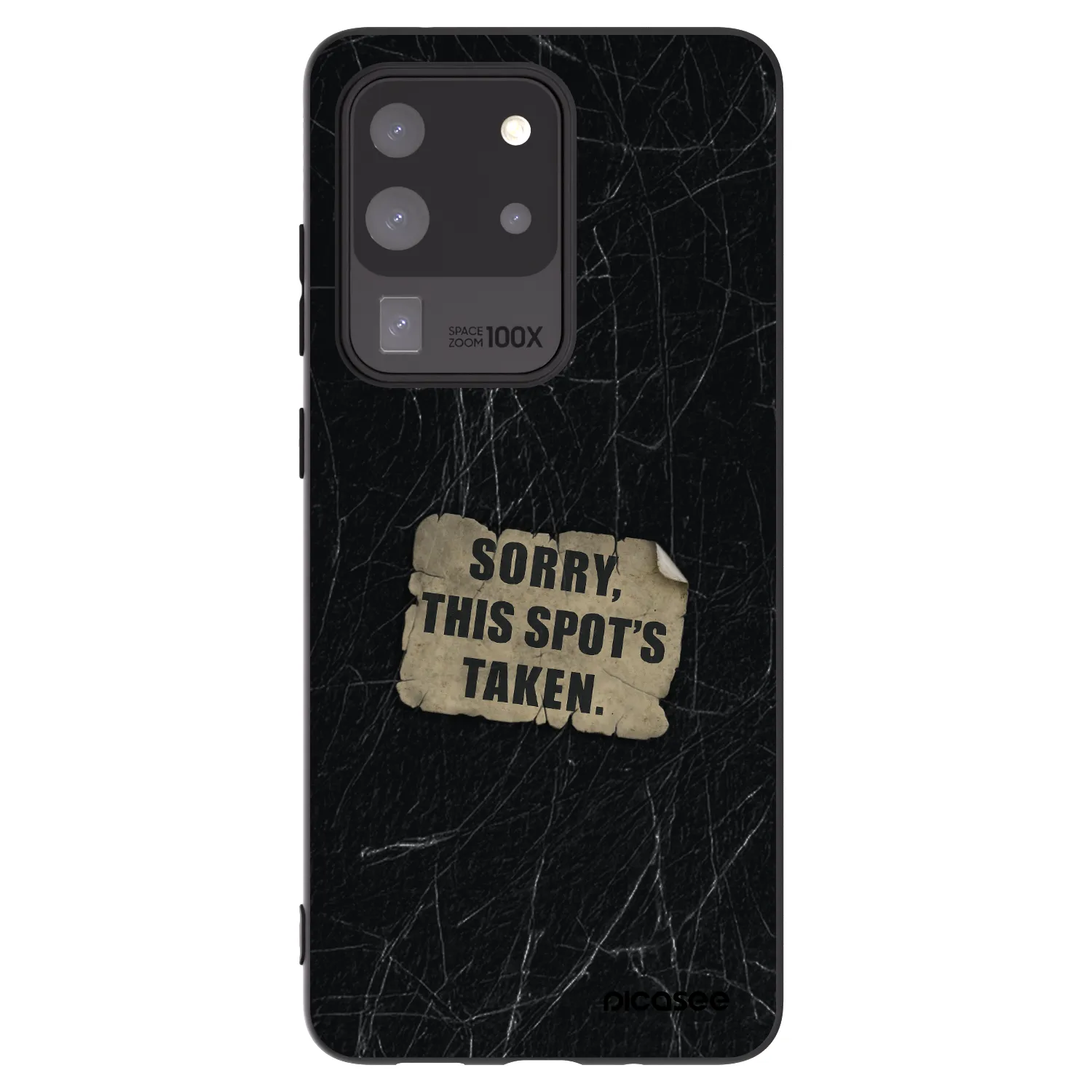 Picasee silikonový černý obal pro Samsung Galaxy S20 Ultra 5G G988F - SORRY