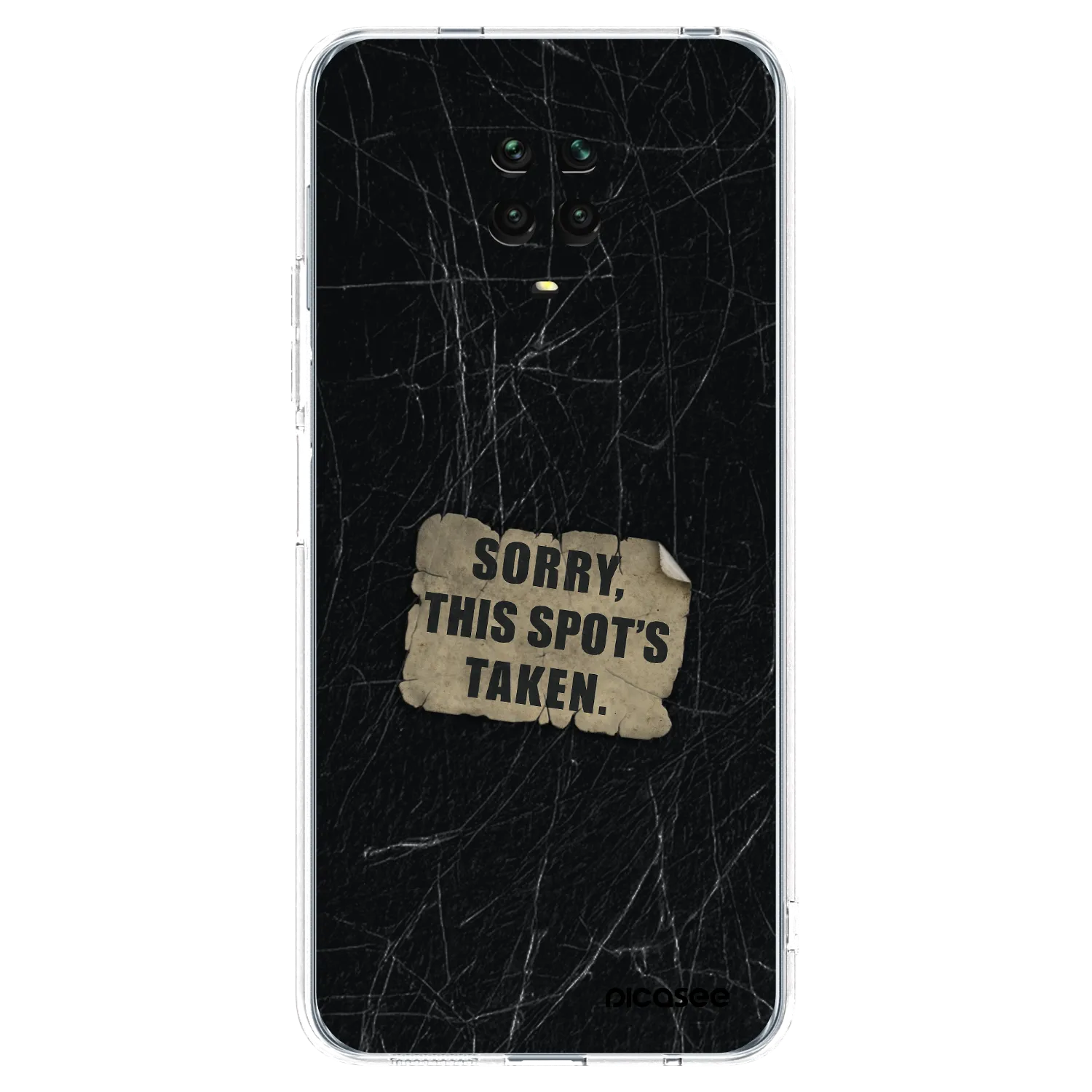 Picasee silikonový průhledný obal pro Xiaomi Redmi Note 9 Pro - SORRY