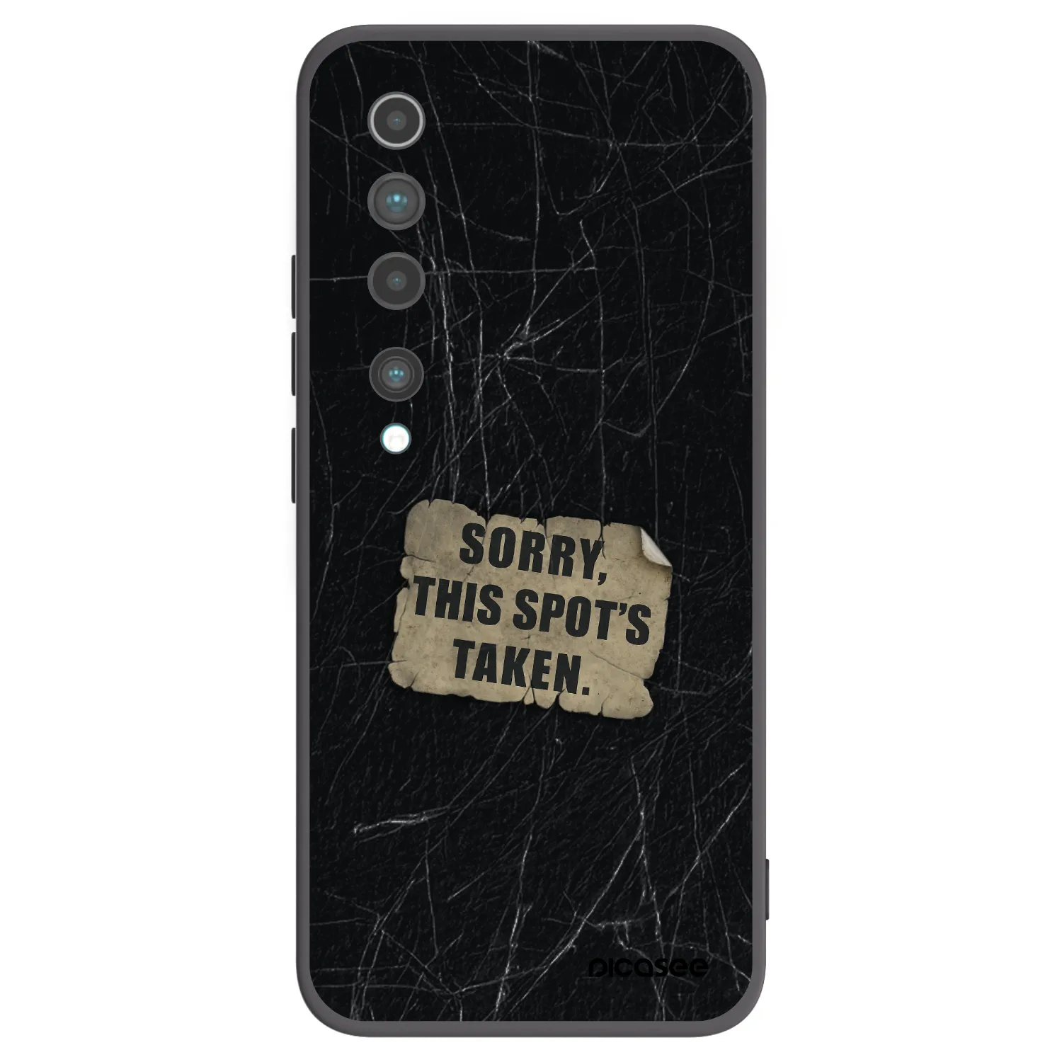 Picasee silikonový černý obal pro Xiaomi Mi 10 - SORRY