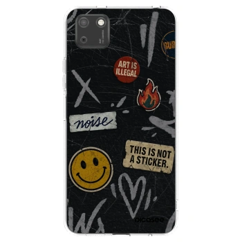 Picasee silikonový průhledný obal pro Huawei Y5P - STICKERS x TAGS
