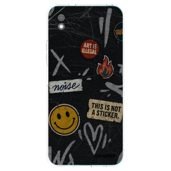 Picasee silikonový černý obal pro Xiaomi Redmi 9A - STICKERS x TAGS