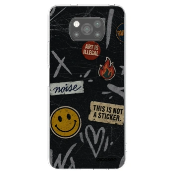 Picasee silikonový černý obal pro Xiaomi Poco X3 - STICKERS x TAGS