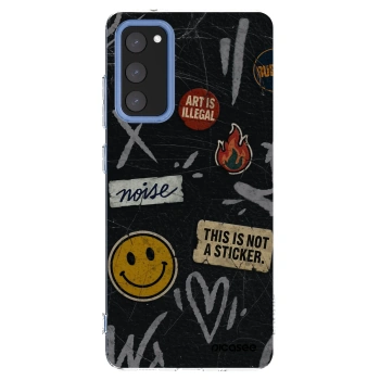 Picasee silikonový průhledný obal pro Samsung Galaxy S20 FE - STICKERS x TAGS
