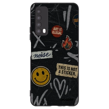 Picasee silikonový černý obal pro Huawei P Smart 2021 - STICKERS x TAGS