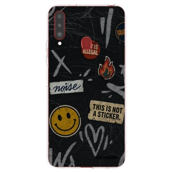 Picasee silikonový průhledný obal pro Samsung Galaxy A20s - STICKERS x TAGS