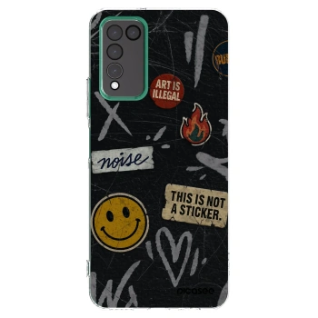 Picasee silikonový průhledný obal pro Honor 10X Lite - STICKERS x TAGS