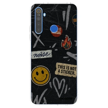 Picasee silikonový průhledný obal pro Realme 5 - STICKERS x TAGS