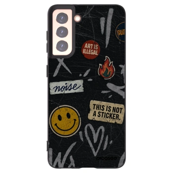 Picasee silikonový černý obal pro Samsung Galaxy S21 5G G991B - STICKERS x TAGS