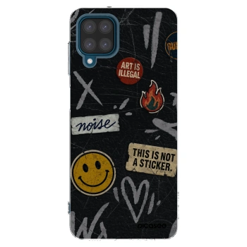 Picasee silikonový průhledný obal pro Samsung Galaxy A12 A125F - STICKERS x TAGS