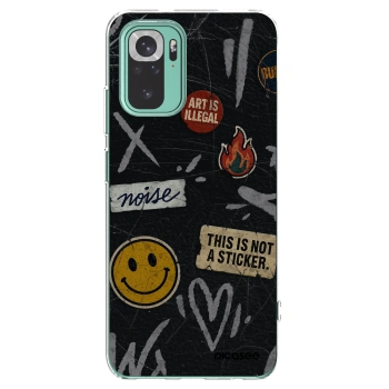 Picasee silikonový průhledný obal pro Xiaomi Redmi Note 10 Pro - STICKERS x TAGS