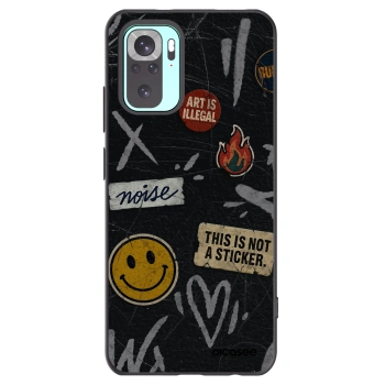 Picasee silikonový černý obal pro Xiaomi Redmi Note 10 Pro - STICKERS x TAGS