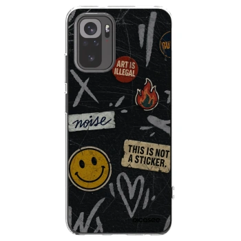 Picasee silikonový průhledný obal pro Xiaomi Redmi Note 10S - STICKERS x TAGS