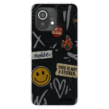 Picasee silikonový průhledný obal pro Xiaomi Mi 11 - STICKERS x TAGS